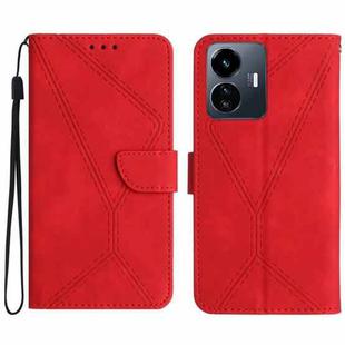For vivo Y77 5G Global / Y22S 4G Global Stitching Embossed Leather Phone Case(Red)