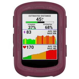 For Garmin Edge 840 / Edge 540 Stopwatch Armor Silicone Protective Case(Wine Red)