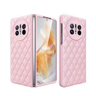 For Huawei Mate X3 Diamond Lattice Integrated Leather Phone Case(Pink)