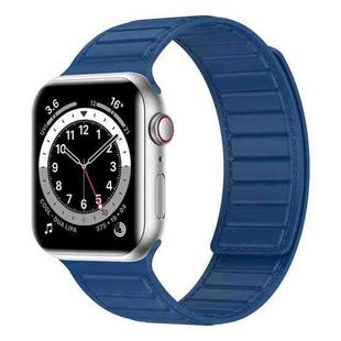 Magnetic Silicone Watch Band For Apple Watch 7 45mm(Midnight Blue)