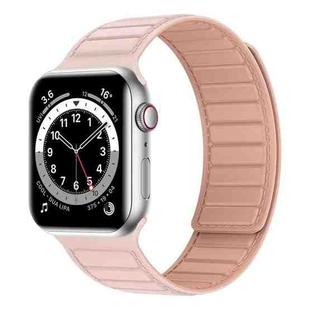 Magnetic Silicone Watch Band For Apple Watch SE 44mm(Pink)