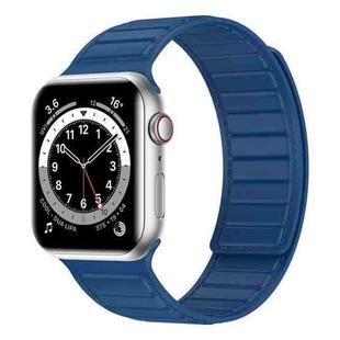 Magnetic Silicone Watch Band For Apple Watch Ultra 2 49mm(Midnight Blue)