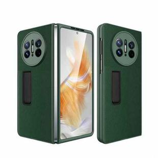 For Huawei Mate X3 Litchi Texture Integrated Shockproof Phone Case with Holder(Green)