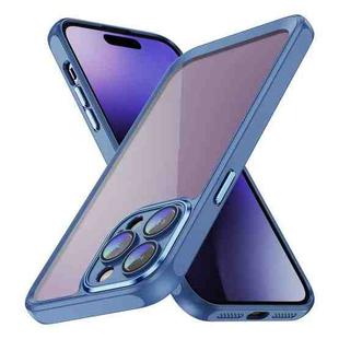 For iPhone 14 Pro Max PC + TPU Phone Case with Lens Film(Blue)