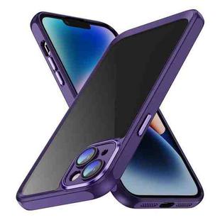 For iPhone 14 Plus PC + TPU Phone Case with Lens Film(Dark Purple)