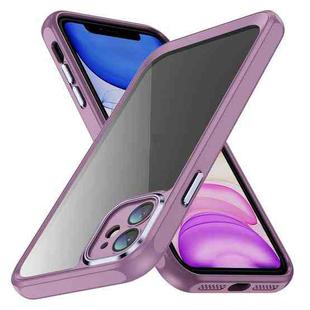 For iPhone 12 PC + TPU Phone Case with Lens Film(Light Purple)