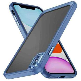 For iPhone XS Max PC + TPU Phone Case with Lens Film(Blue)