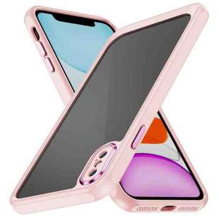 For iPhone XS / X PC + TPU Phone Case with Lens Film(Apricot)