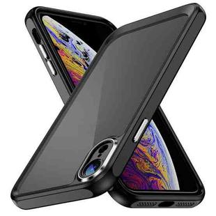 For iPhone XR PC + TPU Phone Case with Lens Film(Black)