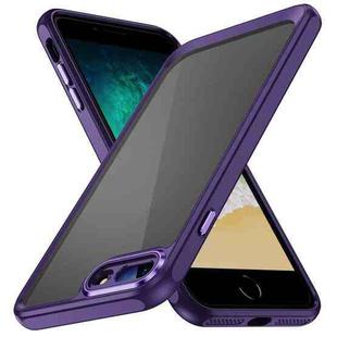 For iPhone 8 Plus / 7 Plus PC + TPU Phone Case with Lens Film(Dark Purple)
