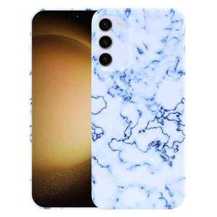 For Samsung Galaxy S23+ 5G Marble Pattern Phone Case(Blue White)