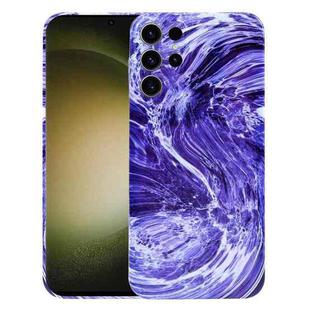 For Samsung Galaxy S23 Ultra 5G Marble Pattern Phone Case(Purple White)