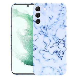 For Samsung Galaxy S22+ 5G Marble Pattern Phone Case(Blue White)