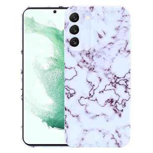 For Samsung Galaxy S22+ 5G Marble Pattern Phone Case(Red White)
