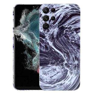 For Samsung Galaxy S22 Ultra 5G Marble Pattern Phone Case(Black White)