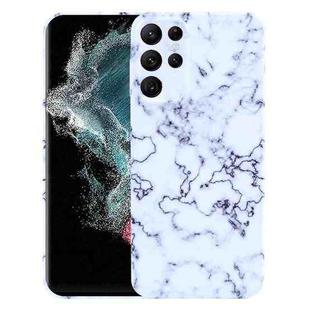 For Samsung Galaxy S22 Ultra 5G Marble Pattern Phone Case(Green White)