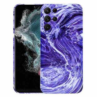 For Samsung Galaxy S22 Ultra 5G Marble Pattern Phone Case(Purple White)