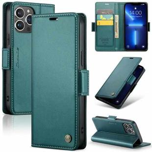 For iPhone 13 Pro Max CaseMe 023 Butterfly Buckle Litchi Texture RFID Anti-theft Leather Phone Case(Pearly Blue)