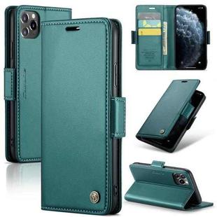 For iPhone 11 Pro Max CaseMe 023 Butterfly Buckle Litchi Texture RFID Anti-theft Leather Phone Case(Pearly Blue)