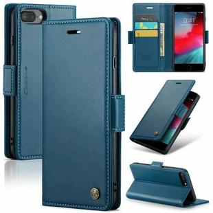 For iPhone 6 Plus/7 Plus/8 Plus CaseMe 023 Butterfly Buckle Litchi Texture RFID Anti-theft Leather Phone Case(Blue)