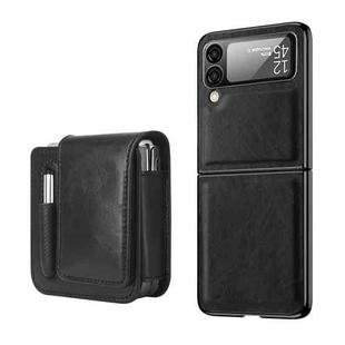 For Samsung Galaxy Z Flip4 Retro Thinking Series PC Shockproof Phone Case with Bag(Black)