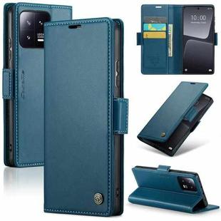 For Xiaomi 13 CaseMe 023 Butterfly Buckle Litchi Texture RFID Anti-theft Leather Phone Case(Blue)