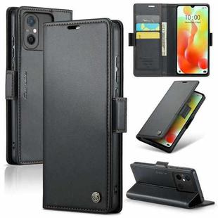 For Xiaomi Redmi 11A/12C CaseMe 023 Butterfly Buckle Litchi Texture RFID Anti-theft Leather Phone Case(Black)