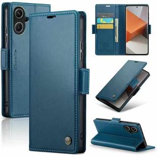 For Xiaomi Redmi Note 13 Pro+ 5G CaseMe 023 Butterfly Buckle Litchi Texture RFID Anti-theft Leather Phone Case(Blue)