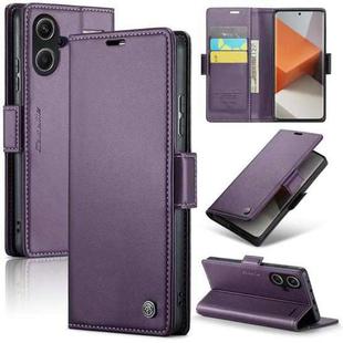 For Xiaomi Redmi Note 13 Pro+ 5G CaseMe 023 Butterfly Buckle Litchi Texture RFID Anti-theft Leather Phone Case(Pearly Purple)