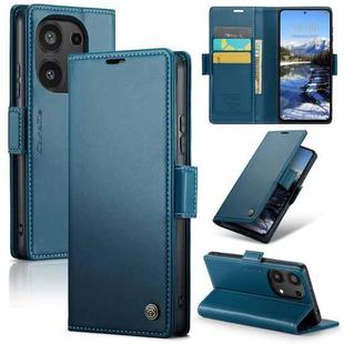 For Xiaomi Redmi Note 13 Pro 4G CaseMe 023 Butterfly Buckle Litchi Texture RFID Anti-theft Leather Phone Case(Blue)