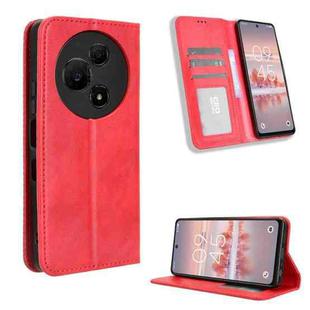 For TCL 60 NxtPaper Magnetic Buckle Retro Texture Leather Phone Case(Red)