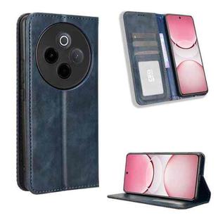 For vivo T4 5G / iQOO Z10 5G Global Magnetic Buckle Retro Texture Leather Phone Case(Blue)