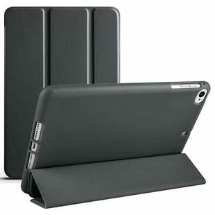 For iPad mini 5 / 4 / 3 / 2 / 1 3-folding TPU Horizontal Flip Leather Tablet Case with Holder(Black)