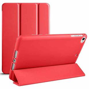 For iPad 9.7 2018 / 2017 / Air 2 / Air 3-folding TPU Horizontal Flip Leather Tablet Case with Holder(Red)