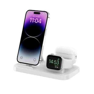 WA29 4 in 1 Magnetic Watch Wireless Charging Station with Dual 8 Pin Ports(White)