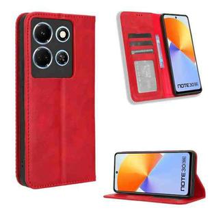 For Infinix Note 30 4G Magnetic Buckle Retro Texture Leather Phone Case(Red)