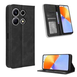 For Infinix Note 30 VIP Magnetic Buckle Retro Texture Leather Phone Case(Black)