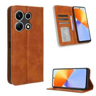 For Infinix Note 30 VIP Magnetic Buckle Retro Texture Leather Phone Case(Brown)