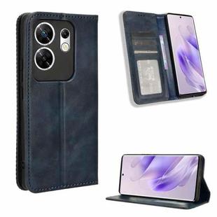 For Infinix Zero 30 4G Magnetic Buckle Retro Texture Leather Phone Case(Blue)