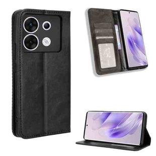 For Infinix Zero 30 5G Magnetic Buckle Retro Texture Leather Phone Case(Black)