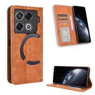 For Infinix GT 20 Pro 5G X6871 Magnetic Buckle Retro Texture Leather Phone Case(Brown)