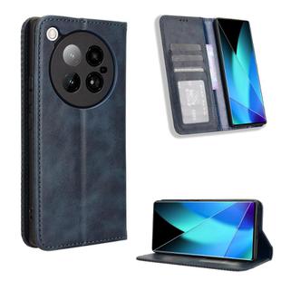 For Infinix Zero 40 4G Magnetic Buckle Retro Texture Leather Phone Case(Blue)