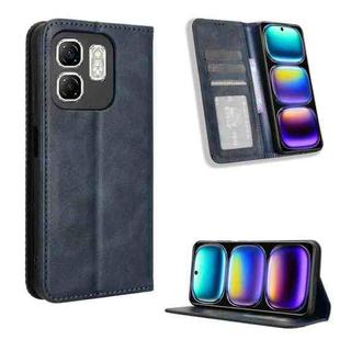 For Infinix Hot 50i 4G / Smart 9 4G Magnetic Buckle Retro Texture Leather Phone Case(Blue)