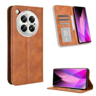 For Infinix Zero 40 5G Magnetic Buckle Retro Texture Leather Phone Case(Brown)