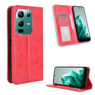 For Infinix Note 50x 5G Magnetic Buckle Retro Texture Leather Phone Case(Red)