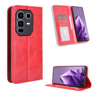 For Infinix Note 50 Pro+ Magnetic Buckle Retro Texture Leather Phone Case(Red)