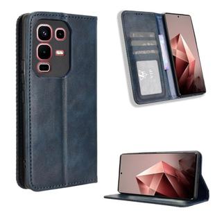 For Infinix Note 50s 5G Magnetic Buckle Retro Texture Leather Phone Case(Blue)