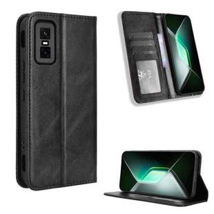 For Infinix GT 30 Pro 5G Magnetic Buckle Retro Texture Leather Phone Case(Black)