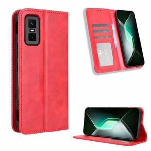 For Infinix GT 30 Pro 5G Magnetic Buckle Retro Texture Leather Phone Case(Red)