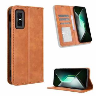 For Infinix GT 30 Pro 5G Magnetic Buckle Retro Texture Leather Phone Case(Brown)